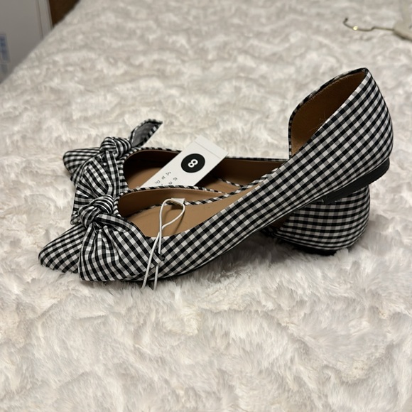 NWT Womens A New Day Plaid Bow Flat Size 8 - Picture 4 of 4